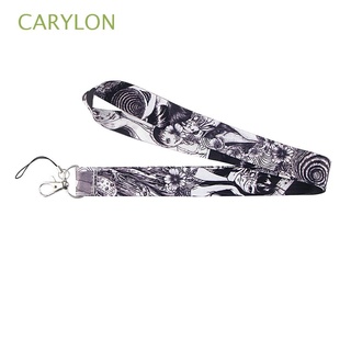 CARYLON Camera Mobile Junji Ito Name Tag Holder Hanging Rope Junji Ito Anime Lanyard Phone Accessories Key Ring Holder Special Cellphone Straps for key ID Card Badge Holder Neck Strap