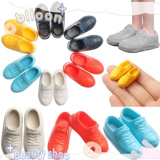 Blloon 1 Par de zapatos para lanzar a color a la Moda 1:6 Escala regalo de niñas Fit 2cm pies en Miniatura zapatos de muñeca/tenis Multicolor