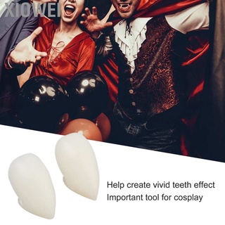 xiowei 6 pares de dientes falsos de resina de halloween fiesta cosplay dentaduras decoración con caja de almacenamiento (1)
