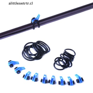 alittlesetrtr: 10 ganchos de pesca para caña de pescar, señuelos de anzuelo, soporte de seguridad [cl]