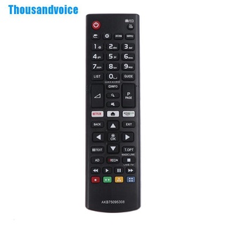 [Thousandvoice] Para LG smart TV Control Remoto AKB75095308 Universal 43UJ6309