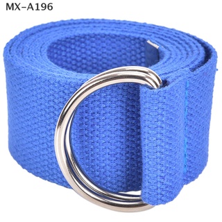 Unisex Casual doble D-anillos de Nylon lona rayas hebilla cintura al aire libre cinturones {bigsale} (3)