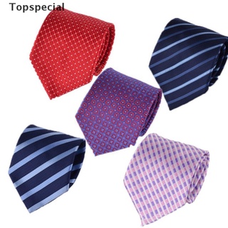 [topspecial] clásico rayas cuello lazos para hombre seda corbata jacquard tejida lazos boda. (1)