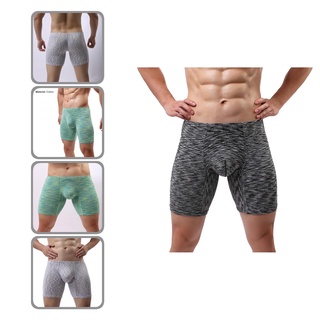 [oplebes] Bottoms Boxer Underpants Slim Middle Length Underpants Breathable for Living Room