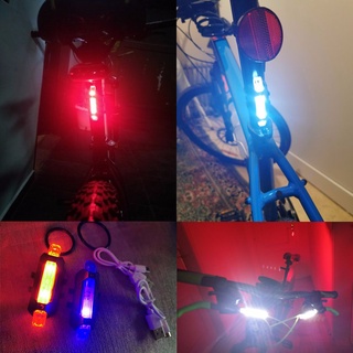 brandi impermeable usb carga luces de bicicleta usb recargable luz trasera de la bicicleta luz trasera portátil bicicleta delantera luz trasera de bicicleta mtb accesorios de ciclismo advertencia de seguridad luces de bicicleta/multicolor (2)