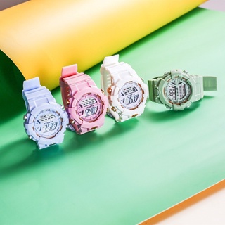 Reloj De pulsera Digital Lcd impermeable para mujer con cronómetro/fecha/correa De goma/deportivo