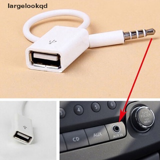 *largelookqd* 3.5mm male aux audio plug jack to usb 2.0 female converter cord cable car mp3 hot sell