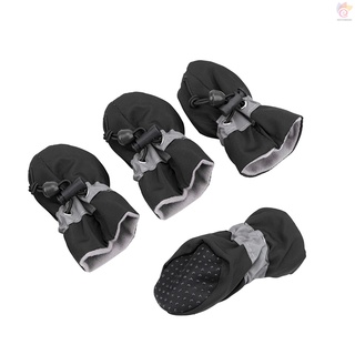 NT zapatos de cachorro antideslizantes 4 piezas zapatos de perro de suela suave con cordón ajustable impermeable botas de perro mascota cuidado de la pata Protector para perros pequeños y medianos