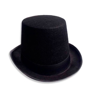 hombres mujeres retro mago negro jazz gorra halloween fieltro sombrero diy steampunk mascarada vestir fiesta cosplay disfraces accesorios