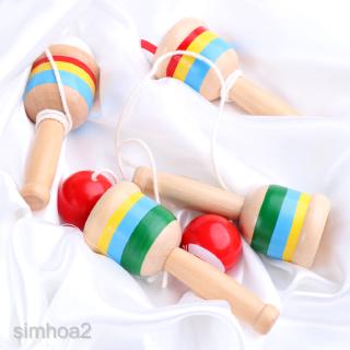 [SIMHOA2] niño de madera habilidad taza Kendama bola equilibrio juego de niños competencia juguete blanco