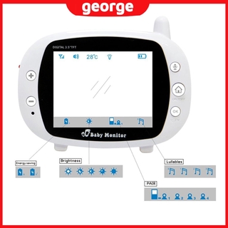 Pulgadas Video inalámbrico bebé Monitor GHz cámara de seguridad nocturna (8)