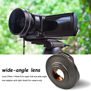 etaronicy 0.3x ultra ojo de pez lente con capucha bolsa de transporte para cámaras de vídeo videocámaras