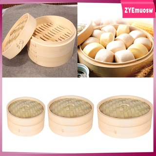 vaporizador de bambú asiático con tapa, arroz natural chino, cocina de alimentos, 15 cm (7)