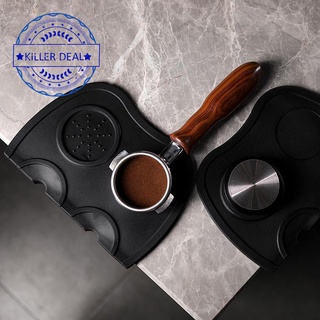 Almohadilla de café prensado en polvo Espresso almohadilla de silicona antideslizante utensilios de esquina cojín almohadilla café B3E6