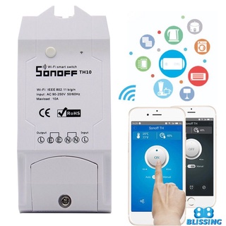 blissing 10A/16A Monitorización De Temperatura De Humedad WiFi Smart Switch Home Para Sonoff (1)