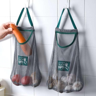 Bolsas reutilizables fuertes de malla de frutas y verduras, bolsas de almacenamiento para colgar frutas y verduras, almacenamiento de cocina, organizador de baño, bolsas de red plegables lavables