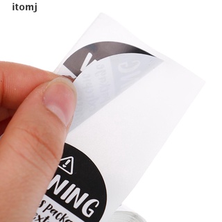 Itomj 500pzas Etiquetas De advertencia blanco y negro Para regalo (6)
