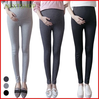 nextshop mujeres de moda mujeres embarazadas color sólido embarazo yoga pantalones slim leggings acogedor flaco cintura alta fitness maternidad tela/multicolor