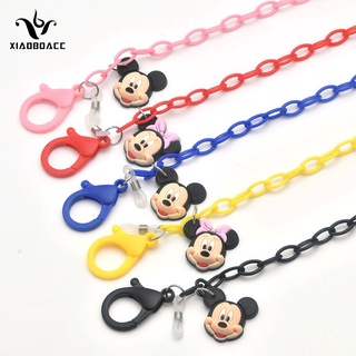 nueva personalidad simple Mickey Mouse Minnie cubrebocas para ninos cadena de máscara (12)