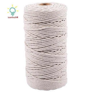 3Mmx200M Natural hecho a mano cordón de algodón macramé hilo cuerda Diy colgante de pared planta percha artesanía cadena de tejer (1)