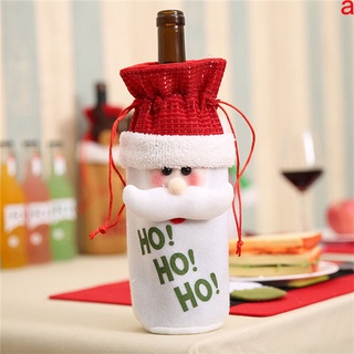 santa claus ciervo botella de vino bolsa de navidad cena mesa decoración fiesta hogar [jane eyre] (1)