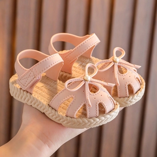 Sandalias de niña nueva moda de verano princesa zapatos antideslizantes de fondo suave chica (1)