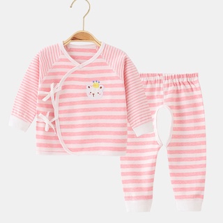 Conjunto de ropa de bebé recién nacido de algodón puro sin hueso de cuatro estaciones ropa interior monje ropa pijamas traje de 0-3 meses