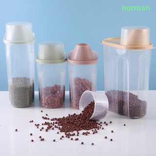 Norman home keep Fresh con tapa recipiente de harina dispensador de cereales caja de granos frascos de almacenamiento/Multicolor