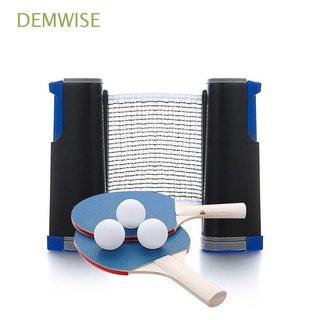 DEMWISE High Quality Ping Pong Set Sports Accessories Table Tennis Net Table Tennis Racket Any Table Portable Telescopic Paddle Bats Extending Net