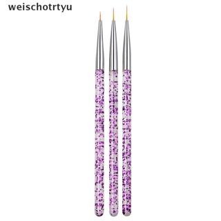 Weiyu 3 pzs Pincel profesional De pluma Para Arte en uñas/pluma Uv Gel Para uñas Arte
