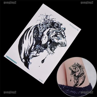 Gongjing2 1Pc maquillaje tigre tatuaje brazo arte corporal impermeable temporal tatuaje pegatinas