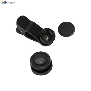 Kit multifuncional de lentes de teléfono 3 en 1 lente de pescado+lente Macro + lente de gran angular