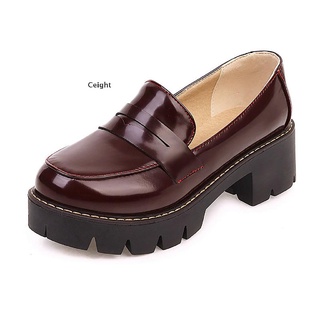 [Ceight] Lolita Mary Janes zapatos gruesos deslizamiento en los pies redondos zapatos de vestir mediados del talón Oxf (2)