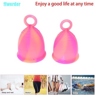 [ffwerder] Menstrual Cup With Ring Grade Soft Silicone Feminine Hygiene Reusable