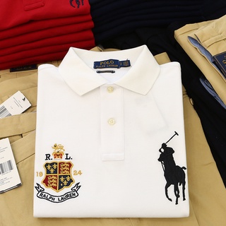 American Ralph Lauren Horse Label Embroidered Short-sleeved Ralph Lauren Polo Shirt Dad Business Menswear T-shirt Summer