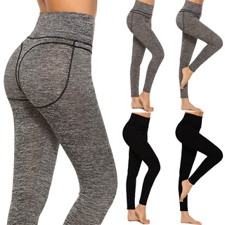 leggings de cintura alta slim para mujer/pantalones de yoga