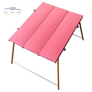 al aire libre mini mesa plegable de aluminio plegable picnic mesa de camping portátil ultra ligero mesa de comedor al aire libre, rojo