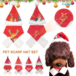 gorra para mascotas, diseño de la serie de navidad, tocado para mascotas, gatos, navidad, sombrero, bufanda, festival
