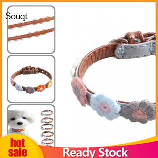 sq- collar floral resistente al desgaste para mascotas/cachorro/collar decorativo para mascotas