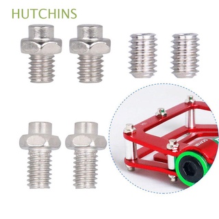 HUTCHINS 10PCS Bike Accessories Pin Nail Bicycle Parts Bicycle Pedal Studs M4 for Cycle Pedals Bolts Steel Anti-ski Cycling