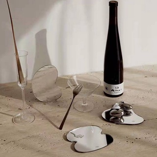 FLESHMAN Nordic Mug Coaster Mirror Cup Mat Tea Coaster Gadget Heat Insulation Photography Prop Table Decor Home Placemat Coffee Pad (8)