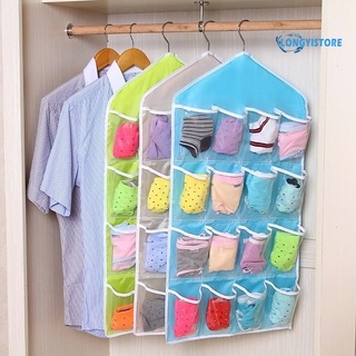 longyistore armario multi-role colgante bolsa calcetines sujetador ropa interior estante percha organizador de almacenamiento