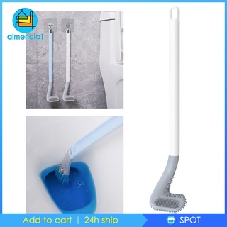 [Almencla1] cepillo de inodoro de mango largo para baño, cepillo flexible, cerdas suaves, limpieza profunda, esquina limpia fácilmente