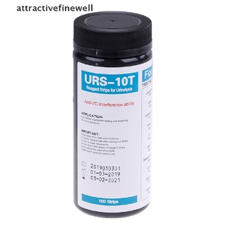[attractivefinewell] urs-10t 100 tiras de análisis de orina reactivo papel de prueba 10 parámetros tiras de prueba de orina
