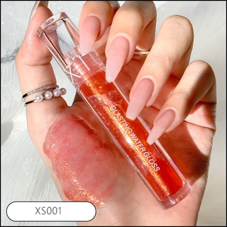 brillo labial transparente de 8 colores con espejo hidratante y brillo labial suave y vidrio hidratante