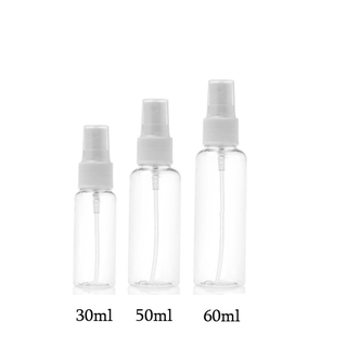 3 pzs juego botella De alcohol para niños/botellas transparentes De Spray vacías/30 Ml 60 Ml 50 Ml Plástico Mini contenedor De botellas De alcohol vacías (2)