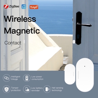 Tuya WiFi Inteligente Sensor De puerta De puerta abierta/recibido desde Casa De alarma compatible con Vida Inteligente App tranquilidad