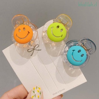 KHALILAH Minimalist Candy Color Hairpin Net Red Mini Hair Clip Smile Hair Claw Women Korean Plastic Child Japanese Cartoons Hair Accessories/Multicolor