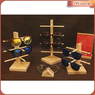 soporte de madera para gafas de sol, marco, soporte de exhibición, organizador de 3 capas