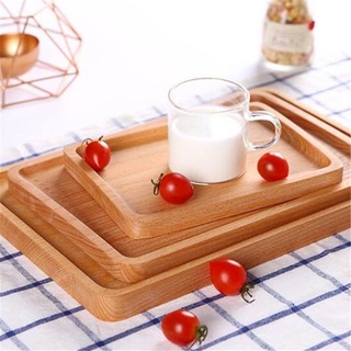 Bandeja rectangular De madera sólida Para Servir/té/fruta/comida/platos